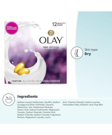 Olay Age-Defying Beauty Bar | 12 Count, 38 Ounce | Moisture Outlast Formula - Buy Online on GoSupps.com