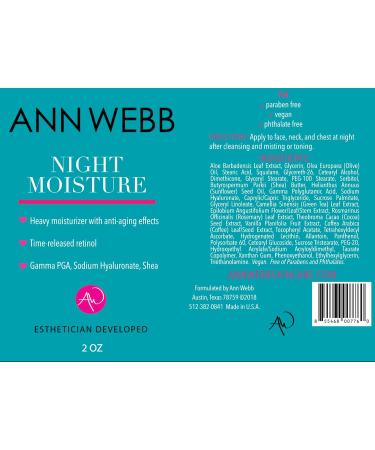 Night Moisture Lotion - All Natural Thick Night Moisturizer for Face w/Retinol - Intense Soothing Night Cream for Firming, Anti-Aging & Wrinkle Cream - For Dry, Normal & Oily Skin 1oz 1 Ounce (Pack of 1) - Buy Online on GoSupps.com