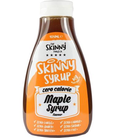 The Skinny Foods Twin Pack Maple & Golden Syrup Flavoured Dessert Topping Syrup Sugar Free Zero Calories - Buy Online on GoSupps.com