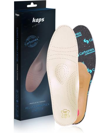 Relax Limited Edition Leather Shoe Insoles & Inserts - Orthopedic Midfoot Support - Size 39 EUR - Buy Online on GoSupps.com