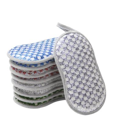 Bafnsiji Double-Sided Cleaning Pads 10PCS Reusable Washing Up Sponge Reusable Scourers Sponge Bath and Kitchen Multipurpose Cleaning Pads