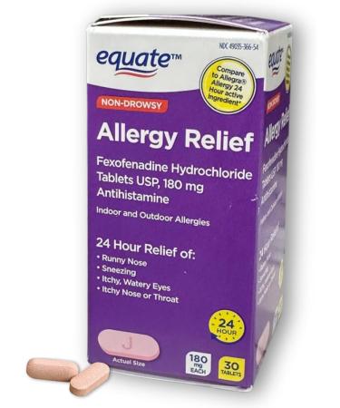 Allergy Relief Tablets- 180mg Fexofenadine Hydrochloride 30ct (Pack of 1) Boxed by Fusion Shop Store - Buy Online on GoSupps.com