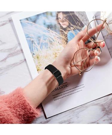 Adjustable Elastic Band for Amazfit Watches | Soft Stretch Nylon Loop Bracelet Strap Replacement in Black - Buy Online on GoSupps.com