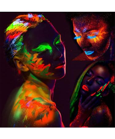 Proamate Neon Face Paint - Glow in the Dark UV Blacklight Fluorescent Art Paint for Halloween & Carnivals (10ml) - Buy Online on GoSupps.com