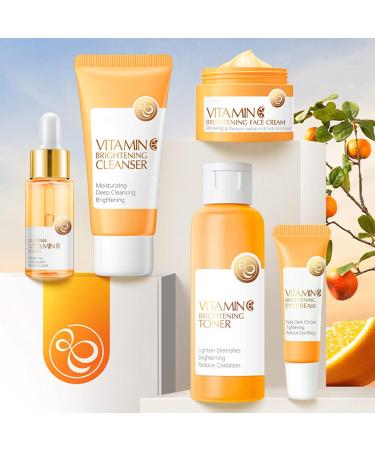 Fashion Base Skincare Set Serum Vitamin C Serum for Face&Eye Vitamin C Skin Care with Hyaluronic Acid Face Essence Anti-Aging Brightening Wrinkle Facial Serum - Buy Online on GoSupps.com