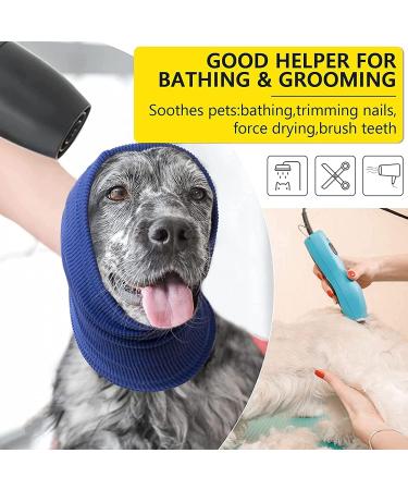 Dog Snood Pet Neck Protector Ears Warmer Calming Hoodies for Dogs Earmuff Noise Protection for Anti-anxiety Grooming Bathing Comfort Ear Covers (M Size Blue) M Blue - Buy Online on GoSupps.com