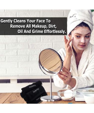 6-Pack Makeup Remover Face Towels 13x13 - Reusable & Ultra Soft 100% Cotton Towel with Headband - Facial Makeup Towel - Buy Online on GoSupps.com