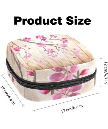 Buy Menstrual Pad Bag with Zipper - Stylish Tampon Collection Pouch for Women & Girls (Cherry on Wood) - International Shipping Available - Buy Online on GoSupps.com