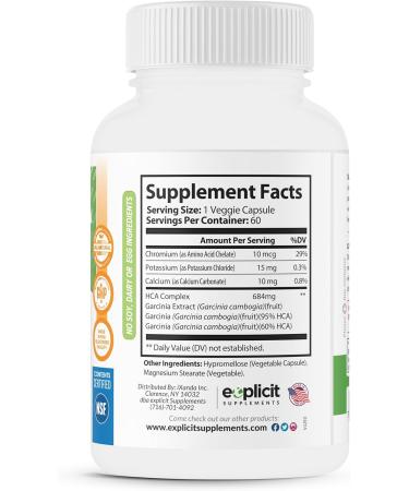 Garcinia Cambogia 95% HCA Natural Simple & Pure Weight Loss Supplement Max Strength 1400mg 1 Month - Buy Online on GoSupps.com