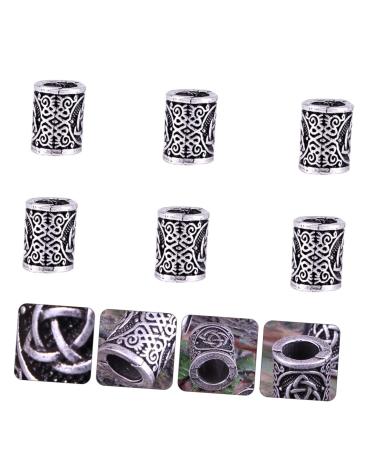 Viking Beard Beads 6pcs for Men - Pirate Ornament Vintage Jewelry Making Tube Beads - Buy Online on GoSupps.com