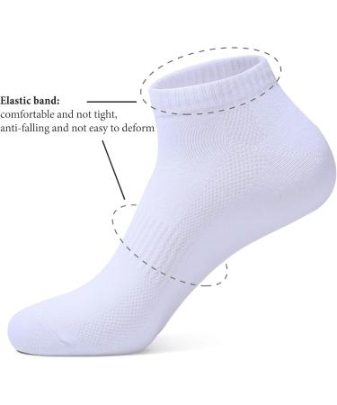 Farchat 12 Pairs Unisex Sneaker Socks - Black White Gray Cotton Sports Socks for Men & Women (Sizes 43-46) - Buy Online on GoSupps.com