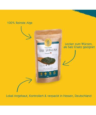 100% Pure German Spirulina Strussel - Eco-Friendly Gluten-Free Vegan Superfood Nutritious Raw Food 100g - Buy Online on GoSupps.com