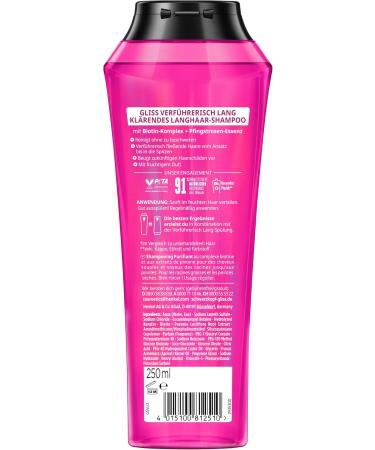 Gliss Long Seductive Shampoo (250 ml) shampoo with biotin and peony complex cares for dry ends and releases oily roots - Buy Online on GoSupps.com