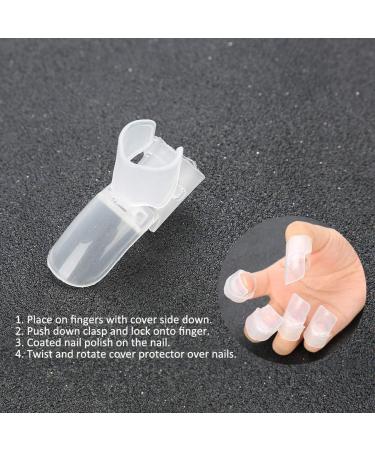 Uxsiya 10Pcs/Set Finger Nail Protector Tips Barrier Protector Gel Nail Tips Forms Acrylic Nail Tips Full Cover Shield Nails for Nail Protection - Buy Online on GoSupps.com