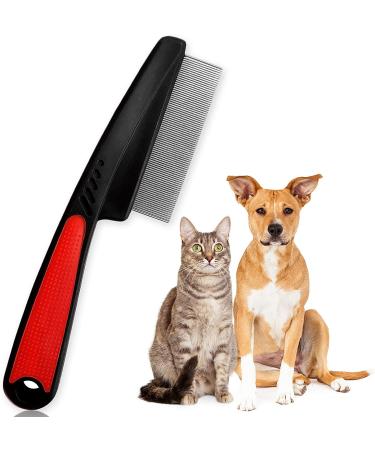BANSHAN Flea Comb - Flea Removal Grooming Comb for Cats Dogs Rabbits. Effective against Fleas Nits Biting Pests Ticks Flea Dirt Ectoparasites