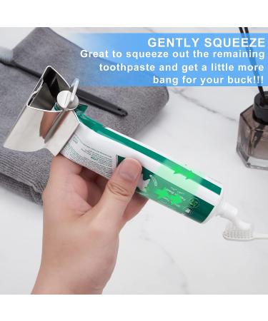 Stainless Steel Toothpaste Squeezer Set, Large Size - Pack of 2 | Easy-Tube Rolling Design, Kid-Friendly - Buy Online on GoSupps.com