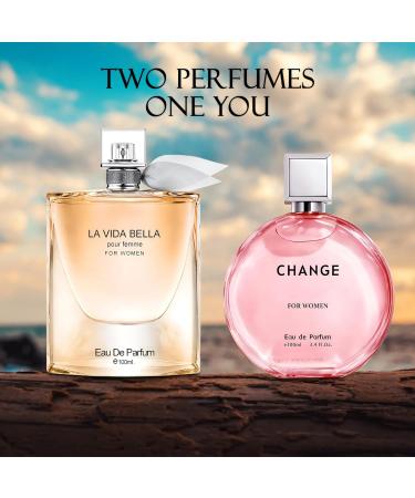 Women Perfume 2PCS Combo La Vida Bella/Change Women Eau De Parfum Long Lasting Fragrance 3.4 Fl Oz Spray Each for Daily Used Lavidabella/Change Women - Buy Online on GoSupps.com