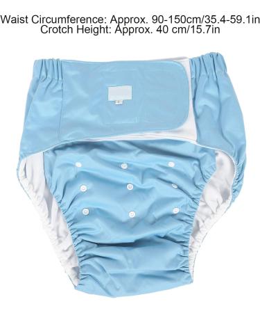 Buy Reusable Adult Diapers | Waterproof & Adjustable Incontinence Quilts Pants - Blue - Buy Online on GoSupps.com