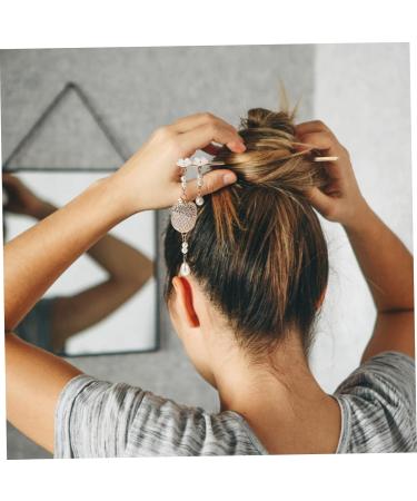 Mikinona Hairpin Ancient Hair Clip Pin Traditional Hair Pin Chinese Hair Bun Stick Chinese Tassel Hair Stick Pearl Flower Hair Pins Vintage Hair Chopsticks Accessories Modeling Bride - Buy Online on GoSupps.com