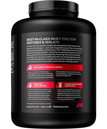 MuscleTech Nitro-Tech Performance Protein - Chocolate Flavour, 5lbs - Muscle Building & Recovery - Buy Online on GoSupps.com