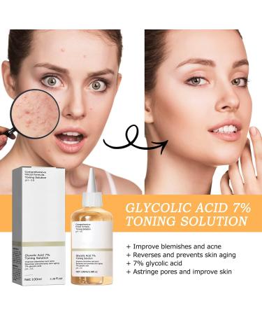 Glycolic Acid 7% Toning Solution - 3.38 fl.oz | Exfoliating Facial Toner - Buy Online on GoSupps.com