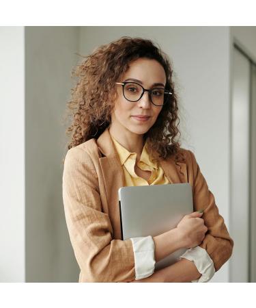 Shop LJCZKA Blue Light Blocking Glasses for Men & Women - Retro Round Cat Eye Eyewear - Clear Lens Black Frames - Buy Online on GoSupps.com