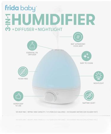 Frida Baby 3-in-1 Humidifier, Diffuser & Nightlight - Single Unit - Buy Online on GoSupps.com