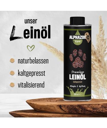 Alphazoo Premium Linseed Oil for Dogs Cats & Rodents - Cold-Pressed Omega-3 & Omega-6 250ml | Fur Care & Digestion - Buy Online on GoSupps.com
