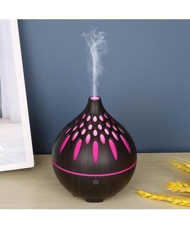 Shop Desk Humidifier & Essential Oil Diffuser - 160ml Wood Grain Aromatherapy Cool Mist with 7 Color Lights - Perfect for Home Use (Dark - Buy Online on GoSupps.com