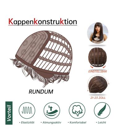 Testar 24 Inch Dark Brown Wig for Black Women | Long Straight Natural Art Hair Wig - Perfect for Everyday & Parties - Buy Online on GoSupps.com