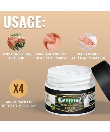 Hemp Cream 3,000,000 Super Efficiency with Arnica Menthol - Natural Seed Oil Extract - Extra Strength Massage Lotion - Buy Online on GoSupps.com