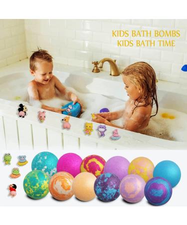 Kids Bath Bombs with Surprise Toys - 12 Pack Natural Bubble Fizzes Gift Set for Birthday & Christmas - Buy Online on GoSupps.com