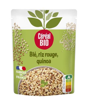 CEREAL BIO M lange Gourmand Riz Rouge & Quinoa Bio Pr t en Micro-ondes (Sachet 220g) - Le lot de 4