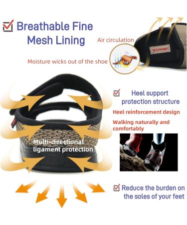 Extra Wide Diabetic Foot Shoes | Unisex Adjustable Slippers & Sandals for Swollen Feet Plantar Fasciitis Arthritis - Khaki 7.5 Women - Buy Online on GoSupps.com