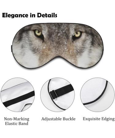 Wolf Big Face Sleep Mask Eye Cover for Sleeping Blindfold with Adjustable Strap Blocks Light Night Travel Nap for Men Women - Buy Online on GoSupps.com
