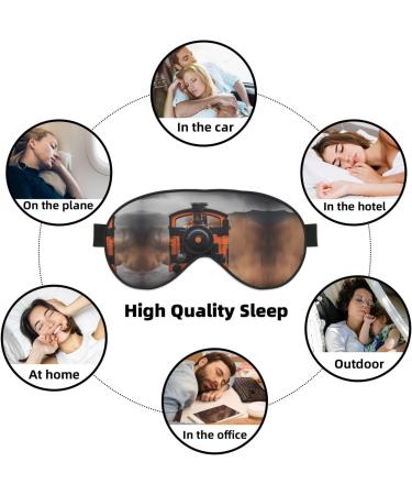Locomotive Print Ultra-Soft Light-Blocking Eye Mask | Optimal Comfort & Restful Sleep | International Shipping Available - Buy Online on GoSupps.com