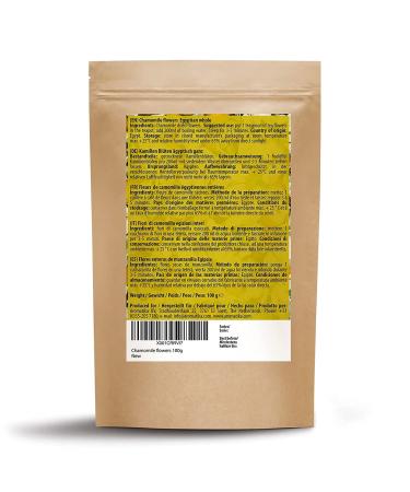 Chamomile Flowers 100g - Dried Whole Chamomile for Soothing Tea - Vegan & Vegetarian Friendly - Relaxing Herbal Infusion - Buy Online on GoSupps.com