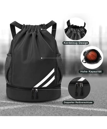 Gym Bag with Cord - Waterproof Large Capacity Sports Backpack for Men Women & Juniors | Football Bag with Ball Compartment & Adjustable Straps - Buy Online on GoSupps.com