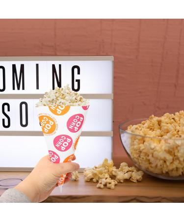 HOMSFOU 50pcs Popcorn Bag Candy Bags Disposable Food Storage Bags Pastry Bags Cookies Bags Disposable Popcorn Boxes Party Gift Mini Gift Bags Treat Cone Bags Child Cardboard Paper Snack 20X15.5CM As Shown - Buy Online on GoSupps.com