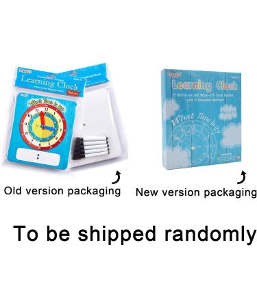 ZazzyKid Clock Learning Set for Kids - 5 Clocks & Erasable Markers | Teach Time Easily! - Buy Online on GoSupps.com