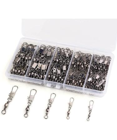 MOBOREST 200PCS Barrel Snap Swivel Fishing Accessories - Premium Gear with Ball Bearing Swivels and Quick Connect for Lures - Buy Online on GoSupps.com