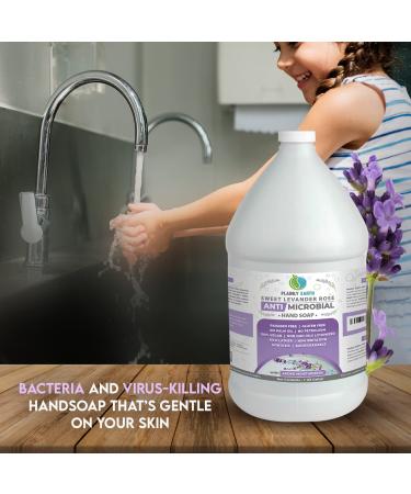 Plainly Earth Sweet Lavender Rose Antibacterial Liquid Hand Soap - 1 Gallon Refill Bottle | Cruelty Free, Moisturizing Formula - Buy Online on GoSupps.com