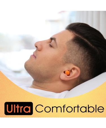 Klickmart Super Soft Foam Ear Plugs for Sleep 38db SNR 60 Pairs - Reusable Orange Earplug for Sleeping, Travel, Loud Noise - One Size Fits All - Buy Online on GoSupps.com