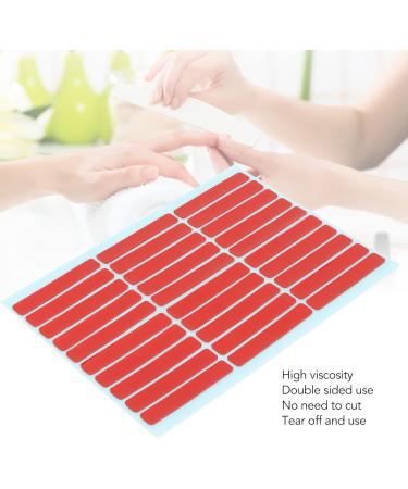Nail Tip Display Tape 10 Sheets Nail Art Mounting Tape Double Sided Adhesive Tape Accessory for Nail Tip Color Display Home Nail Salon Use Red Transparent Tape - Buy Online on GoSupps.com