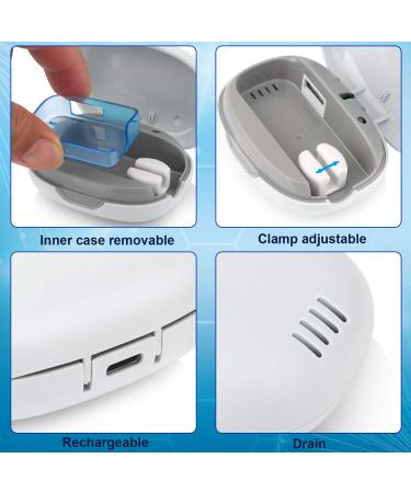 NewWay Rechargeable Mini Toothbrush Cover Case with Holder - White | For Home and Travel - Buy Online on GoSupps.com