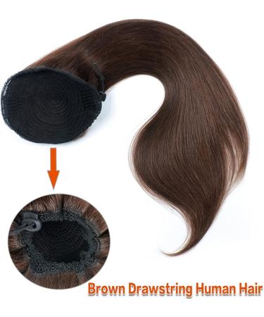 Messy Bun Hair Piece for Women 12-26 Inch Long Ponytail Extended Dark Brown Straight Hair Ponytail Brazilian Real Hair Band Drawstring Hair Slice Wig Hair Extensions Hair Scrunchies (Color : Dark Bro 14inches 150g Dark Brown - Buy Online on GoSupps.com