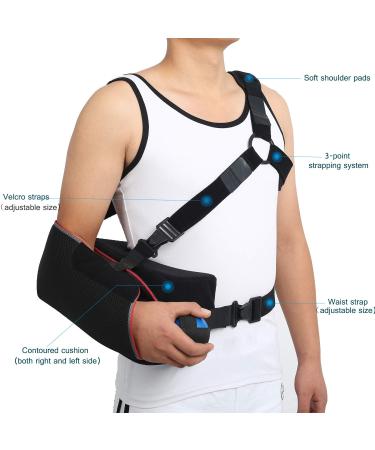 Universal Shoulder Abduction Sling with Abduction Pillow - 3-Point Strap, Exercise Ball, Adjustable Immobilizer for Rotator Cuff Support, Sublexion, Dislocated & Broken Arm - Free Size Brace - Buy Online on GoSupps.com