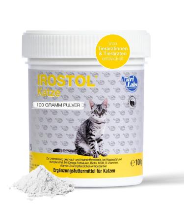 Nutrilabs IROSTOL powder for cats 100 g - cat dietary supplements with MSM biotin & omegafettic acids - important cats vitamins - health products for cats - fur care cat - Buy Online on GoSupps.com