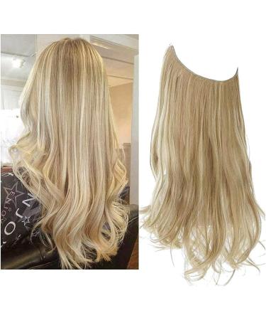 Curly Wig Hairpieces Flip in Women Hair Extensions Natural bent Invisible Halo Hair Extensions M01 (16H613 Dirty Blonde) - Buy Online on GoSupps.com