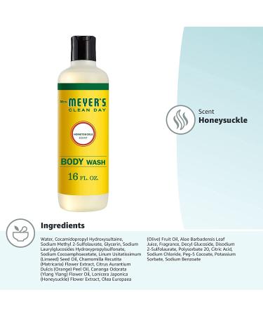 Mrs. Meyer's Biodegradable Body Wash - Honeysuckle Scent | 16 oz for Men & Women - Buy Online on GoSupps.com